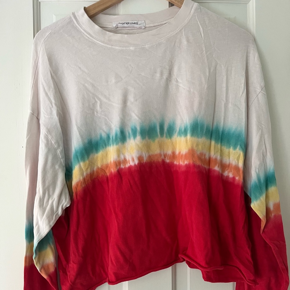 Free People rainbow long sleeve shirt